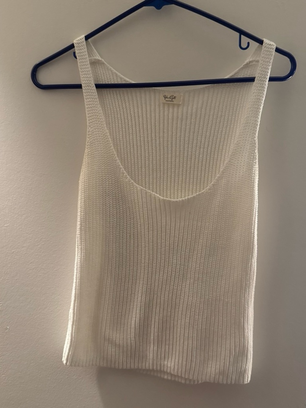 Brandy Melville White Ribbed Tank Top